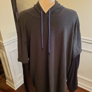 American Rag gray with black sleeve size XXL